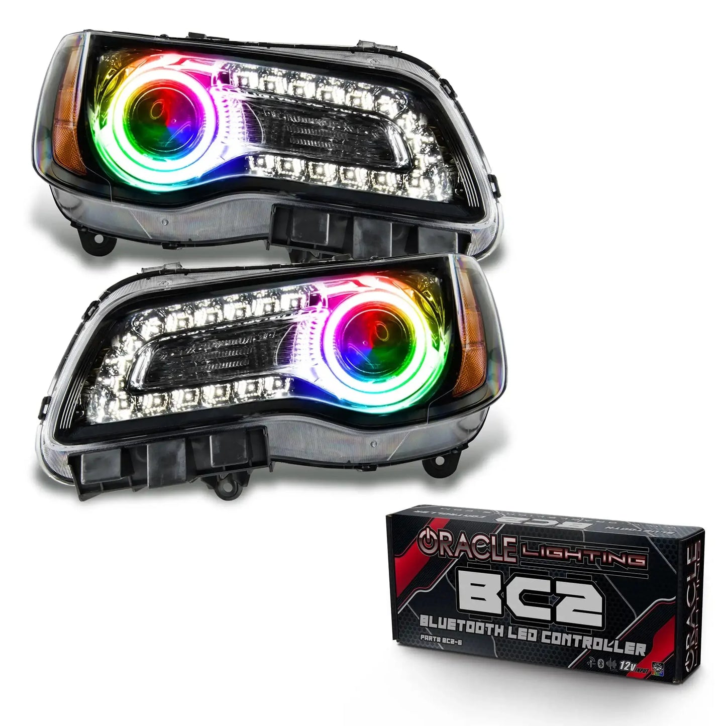 2011-2014 Chrysler 300C NON HID Pre-Assembled Headlights - Black Housing by ORACLE Lighting