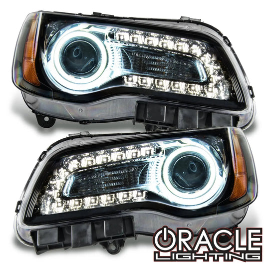 2011-2014 Chrysler 300C NON HID Pre-Assembled Headlights - Black Housing by ORACLE Lighting