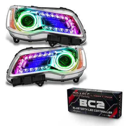 2011-2014 Chrysler 300C NON HID Pre-Assembled Headlights - Chrome Housing - ColorSHIFT DRL by ORACLE Lighting