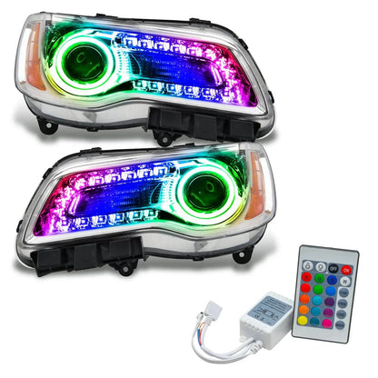 2011-2014 Chrysler 300C NON HID Pre-Assembled Headlights - Chrome Housing - ColorSHIFT DRL by ORACLE Lighting