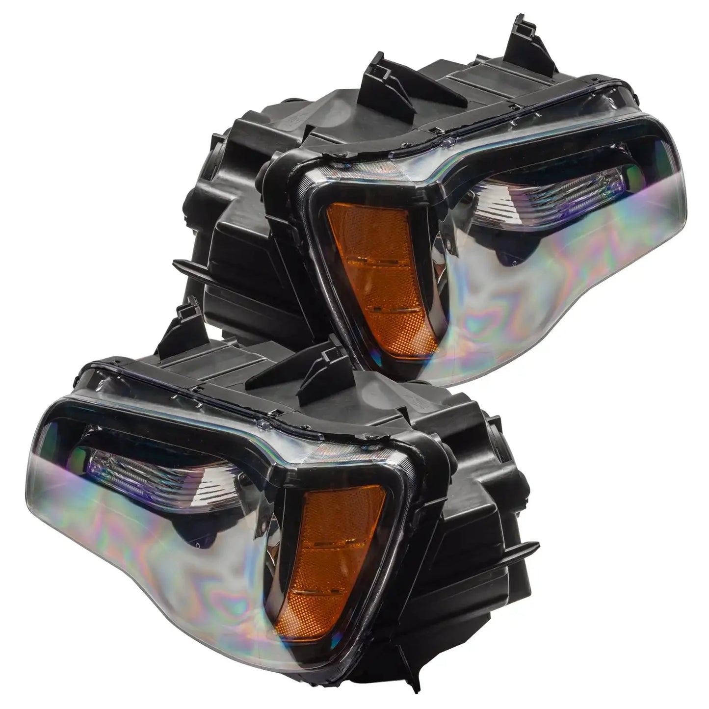 ORACLE Lighting 2011-2014 Chrysler 300C NON HID Pre-Assembled Headlights - Black Housing - ColorSHIFT DRL by ORACLE Lighting
