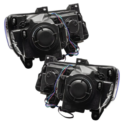 ORACLE Lighting 2011-2014 Chrysler 300C NON HID Pre-Assembled Headlights - Black Housing - ColorSHIFT DRL by ORACLE Lighting