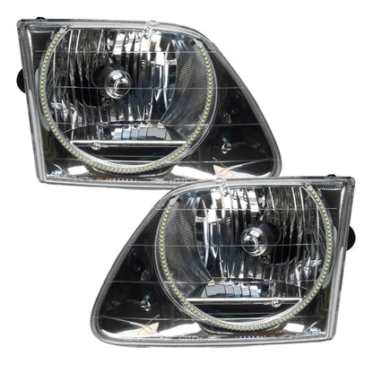 ORACLE Lighting 1997-2003 Ford F-150/F-250 Super Duty Pre-Assembled Halo Headlights - Chrome Housing by ORACLE Lighting