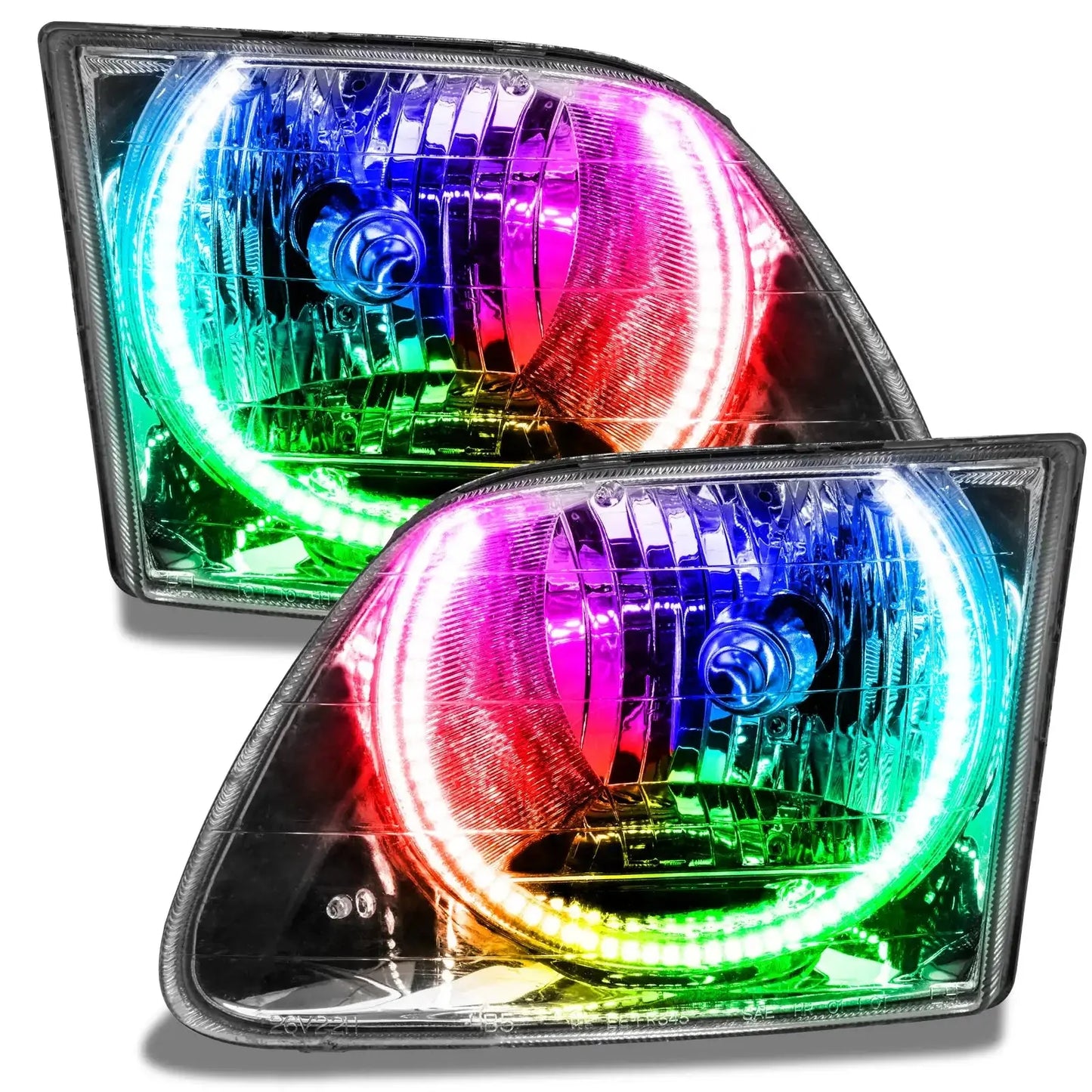 ORACLE Lighting 1997-2003 Ford F-150/F-250 Super Duty Pre-Assembled Halo Headlights - Chrome Housing by ORACLE Lighting