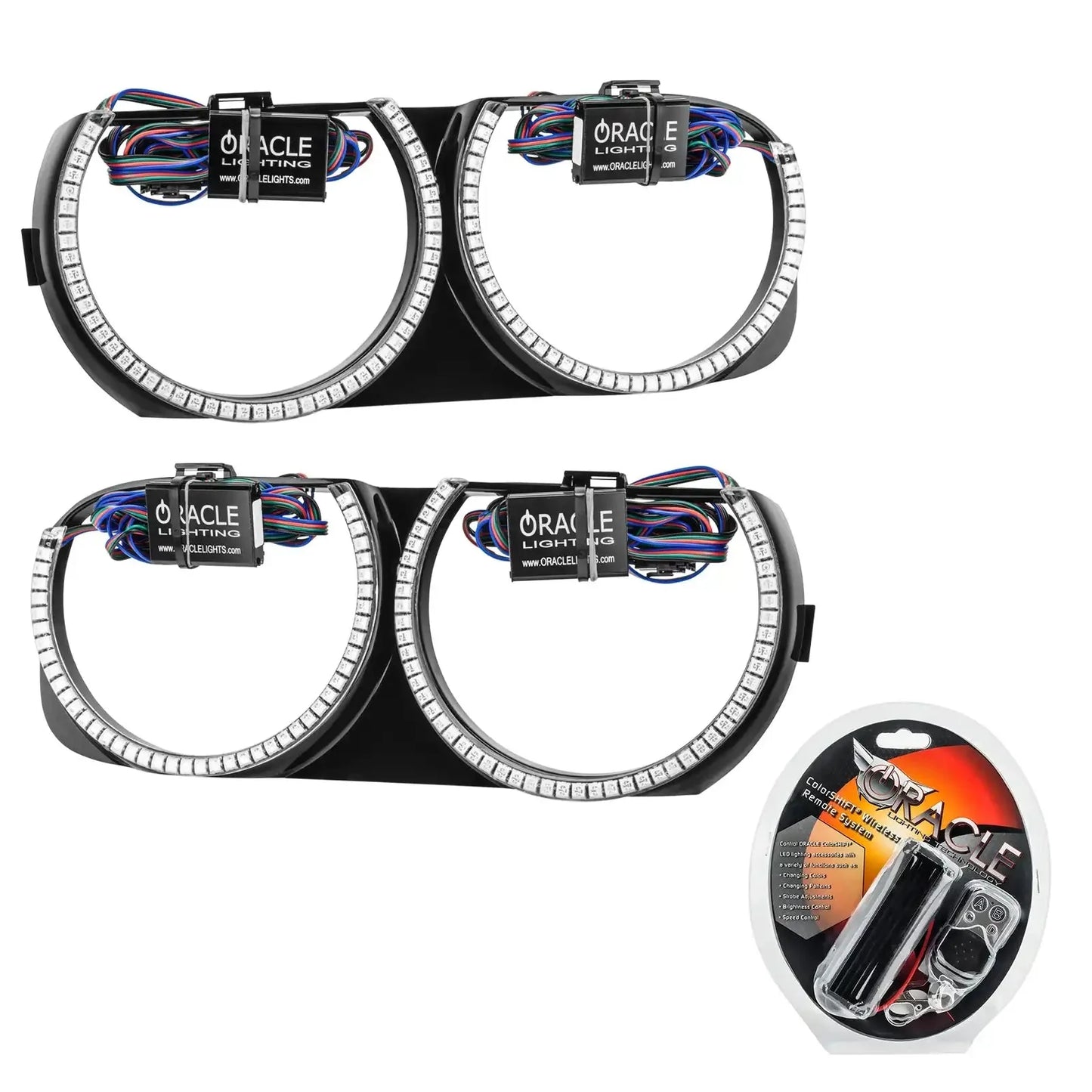 ORACLE Lighting 2015-2023 Dodge Challenger Pre-Installed Halo Headlight Bezels by ORACLE Lighting
