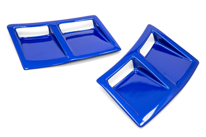 OLM S207 Style Paint Matched Rear Bumper Vent Inserts - WR Blue Pearl - 2015-2021 Subaru WRX / STI by OLM