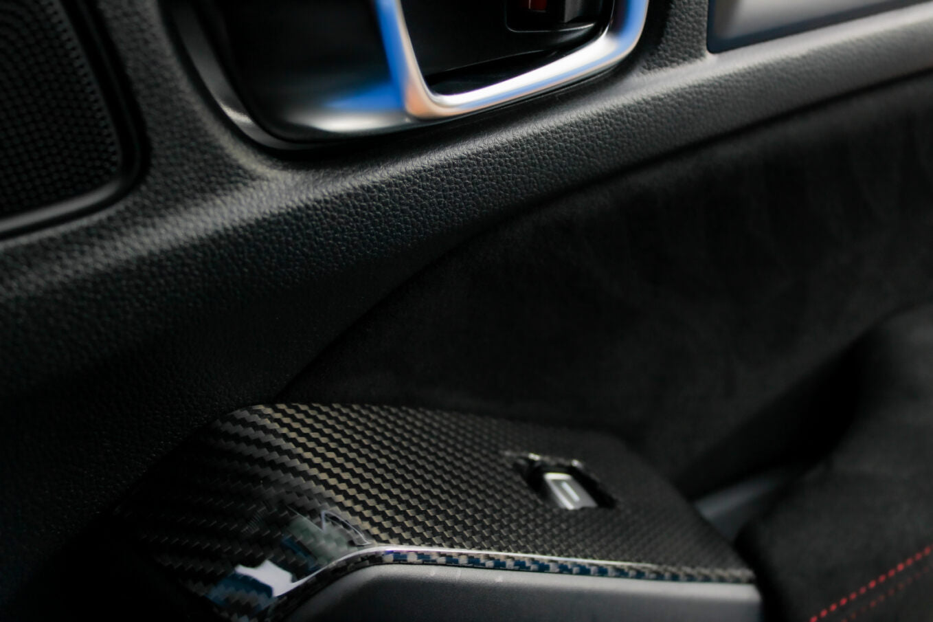 OLM LE Carbon Fiber Window Switch Panel Covers (Set of 4) - 2022+ FL Honda Civic / FL5 Type R by OLM