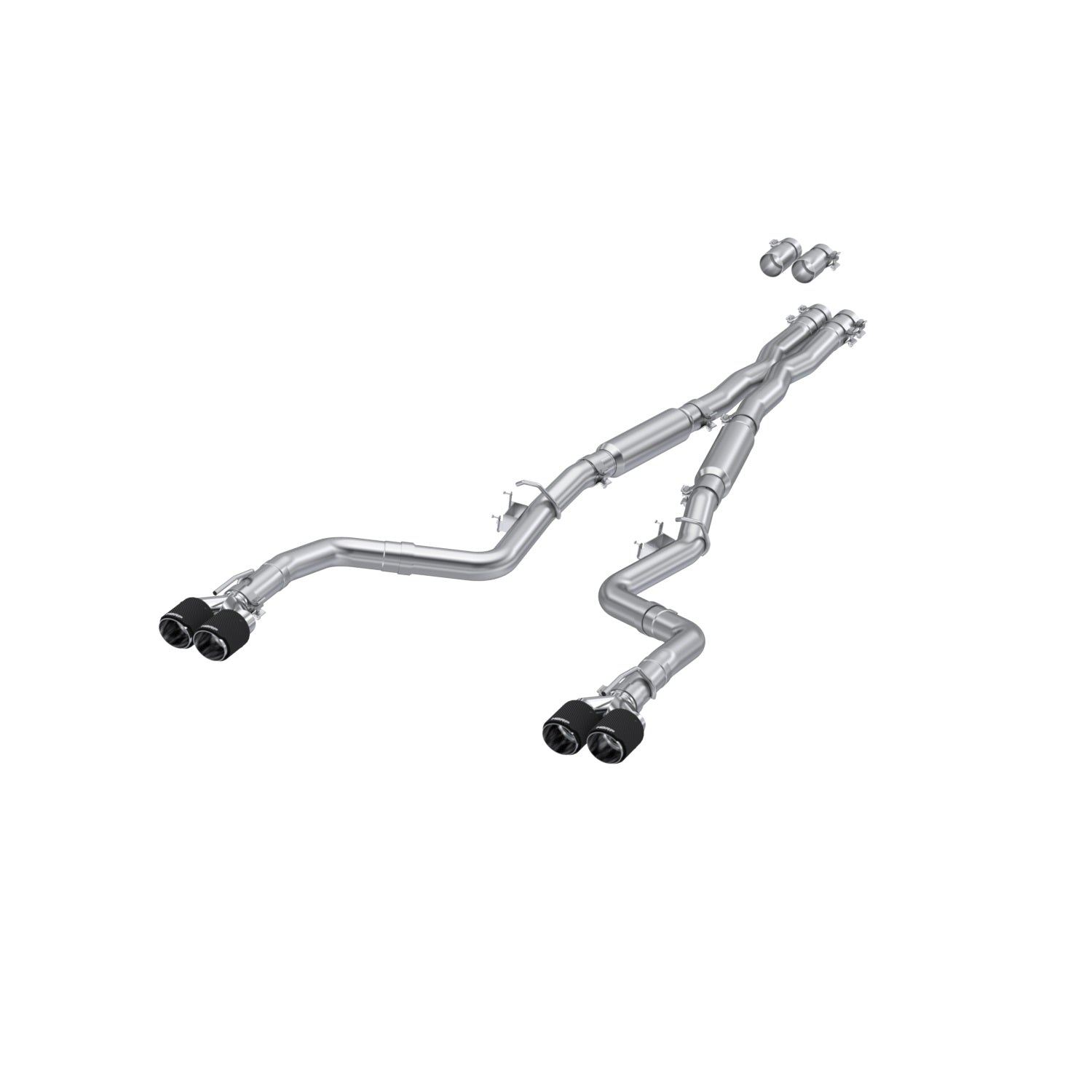 3in. Cat-Back. Dual Rear Exit. Street Version. T304. Quad CF Tips by MBRP Exhaust
