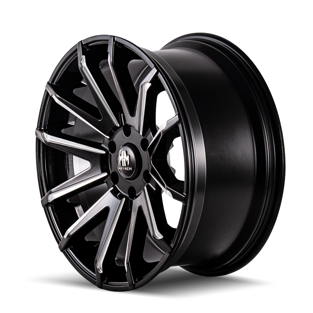 MAYHEM CROSSFIRE 8109 GLOSS BLACK MILLED 20X9.5 6-135 25MM 87.1MM by Mayhem