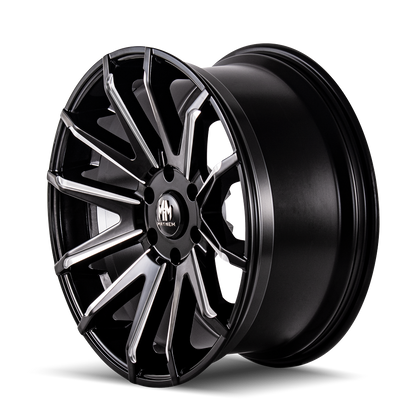 MAYHEM CROSSFIRE 8109 GLOSS BLACK MILLED 20X9.5 6-135 25MM 87.1MM by Mayhem