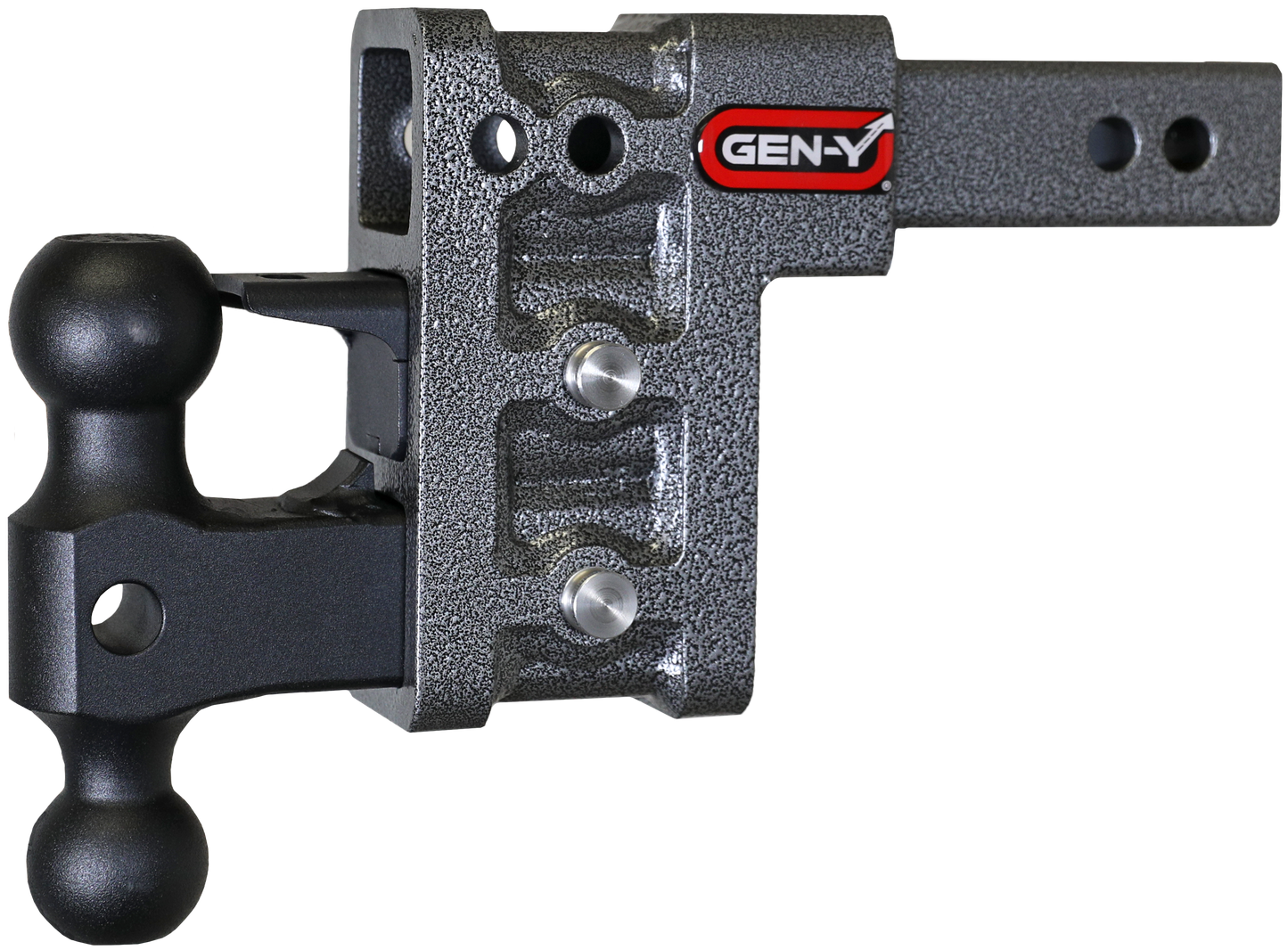MEGA-DUTY 2" Shank 5" Drop 2K TW 16K Hitch with Dual-Ball & Pintle Lock by GEN-Y Hitch