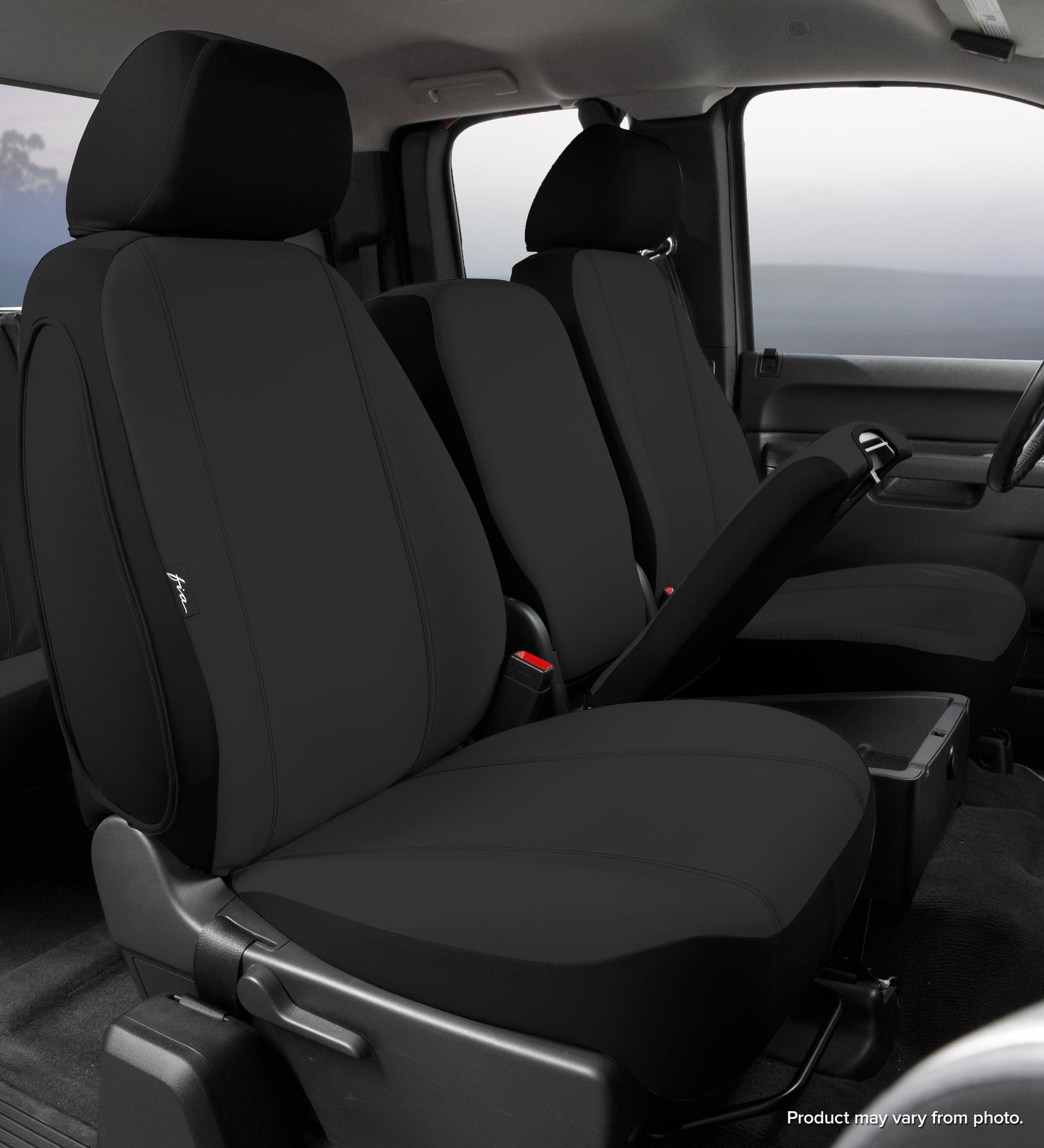 SP80 Series - Seat Protector Poly-Cotton Custom Fit Front Seat Cover - Black by FIA