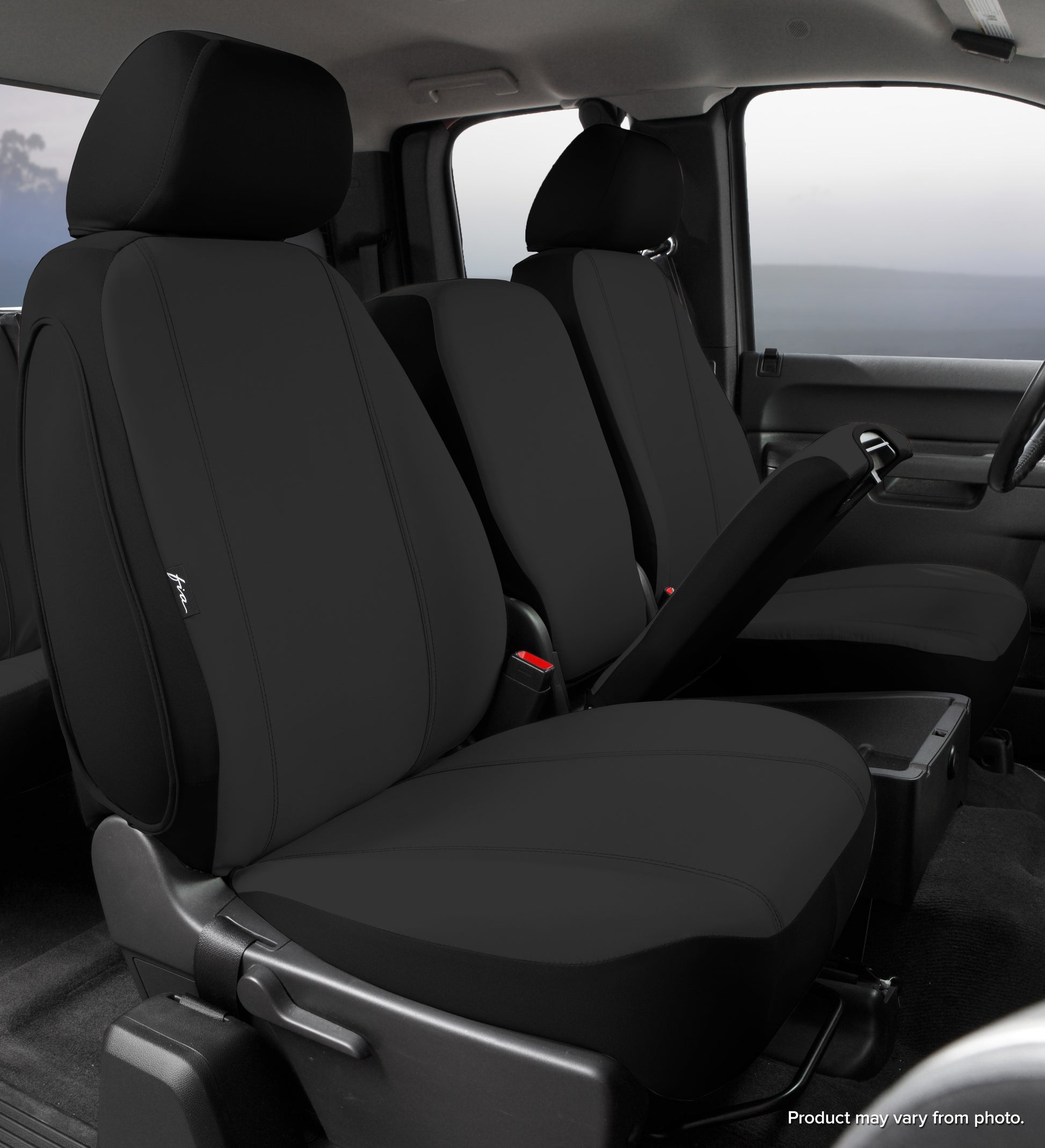 SP80 Series - Seat Protector Polyester Custom Fit Front Seat Cover - Black by FIA