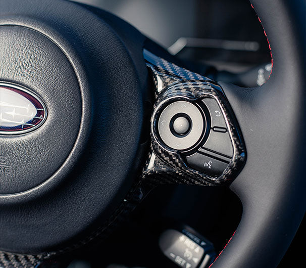 OLM LE Dry Carbon Fiber Steering Wheel Covers - 2017-2024 Subaru BRZ / Toyota GR86 by OLM