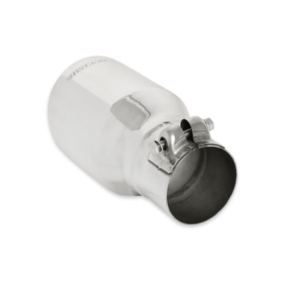 Exhaust Tip - 4.00 in. Rolled Angle Polished SS Fits 2.50 in. Tubing - clamp on by Flowmaster