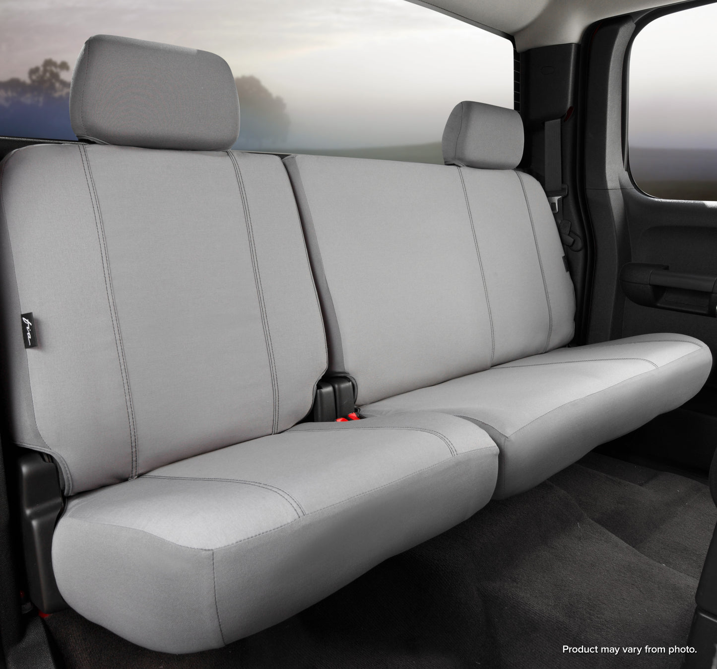 SP80 Series - Seat Protector Polyester Custom Fit Rear Seat Cover - Gray by FIA