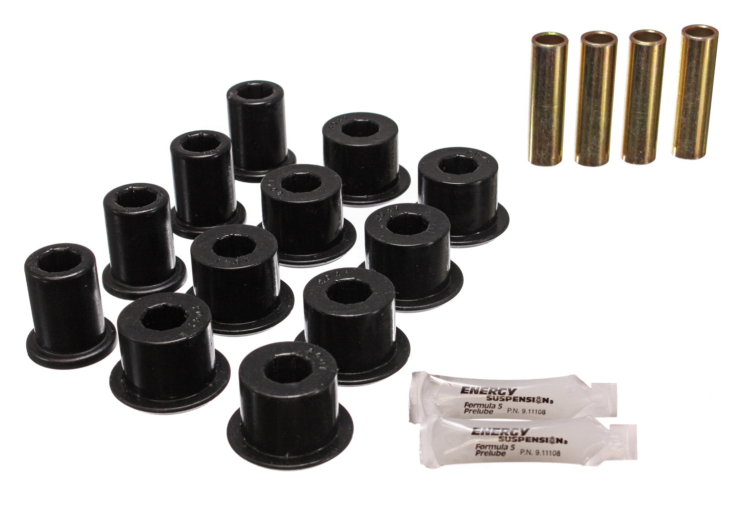 Leaf Spring Bushing Set; Black; Rear; Performance Polyurethane; by Energy Suspension