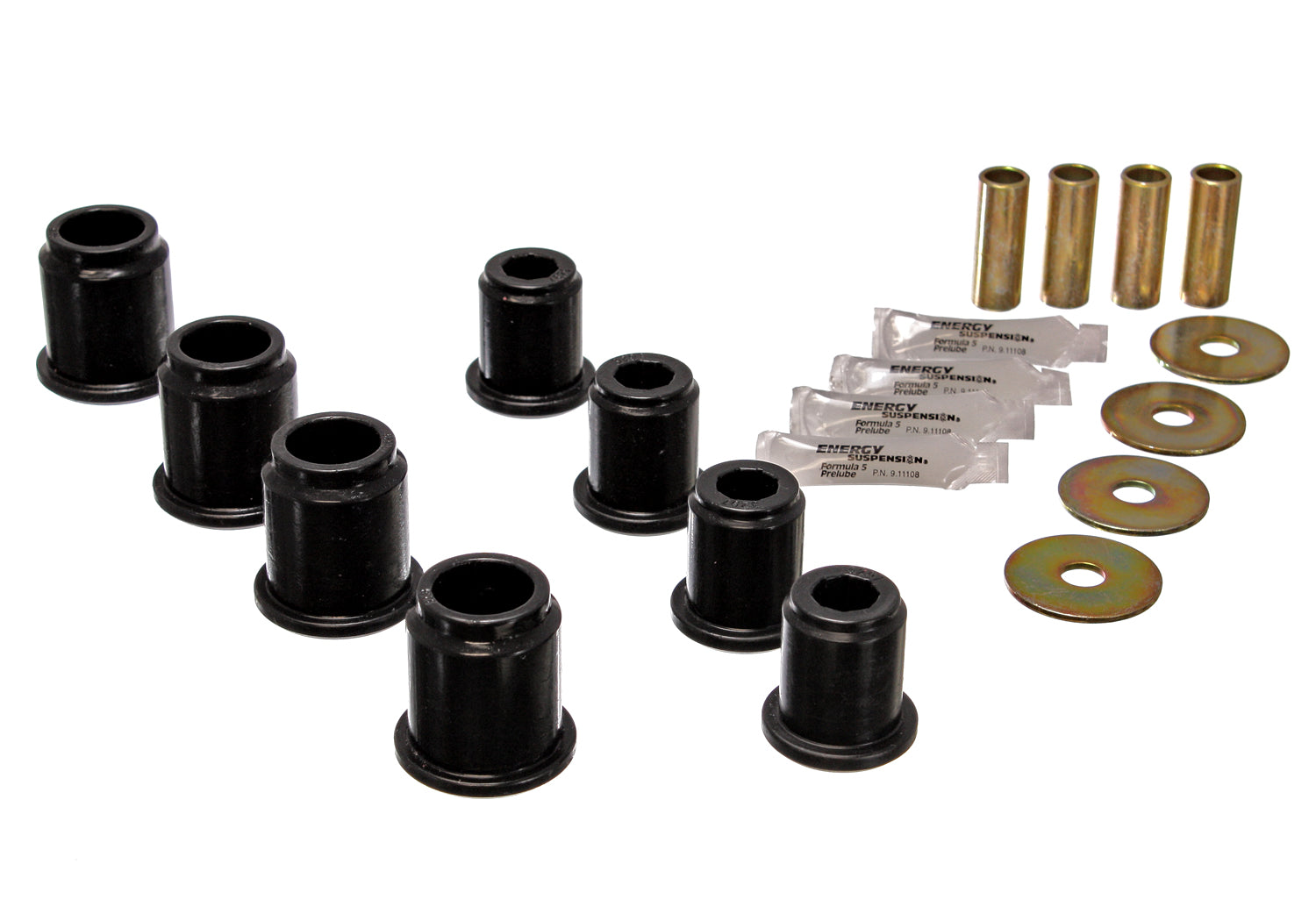 Control Arm Bushing Set; Black; Front; Performance Polyurethane; by Energy Suspension