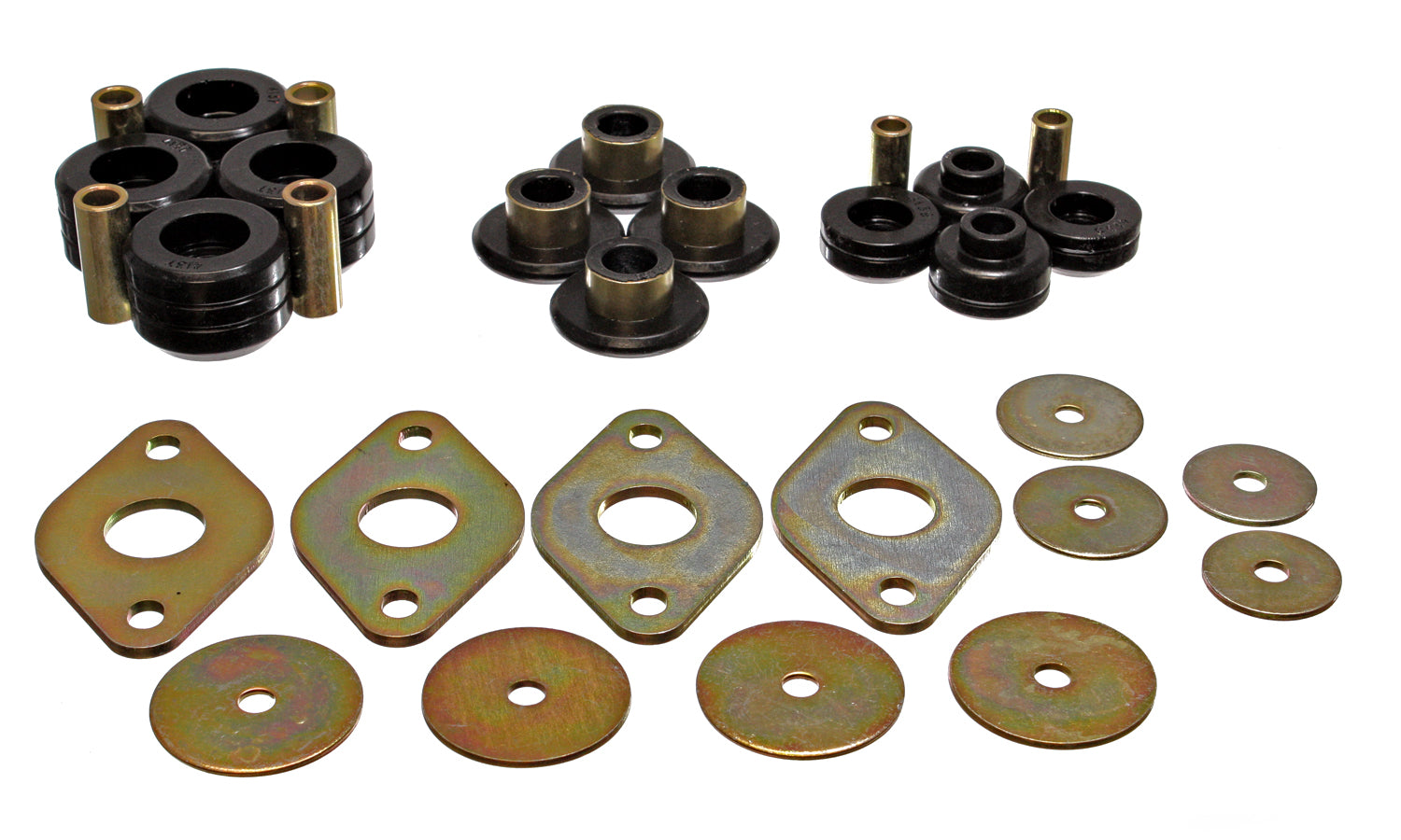 Body Mount Set; Black; Performance Polyurethane; by Energy Suspension
