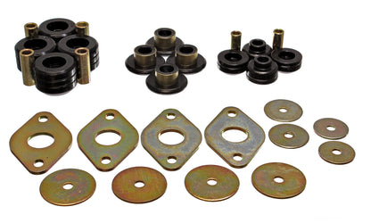 Body Mount Set; Black; Performance Polyurethane; by Energy Suspension