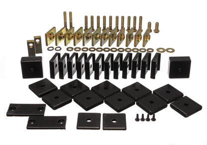 Body Mount Set; Black; Performance Polyurethane; by Energy Suspension