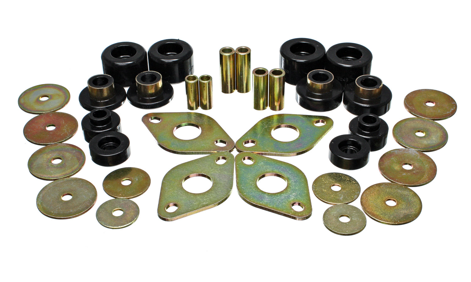 Body Mount Set; Black; Performance Polyurethane; by Energy Suspension