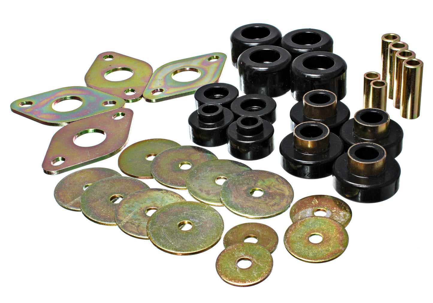 Body Mount Set; Black; Performance Polyurethane; by Energy Suspension