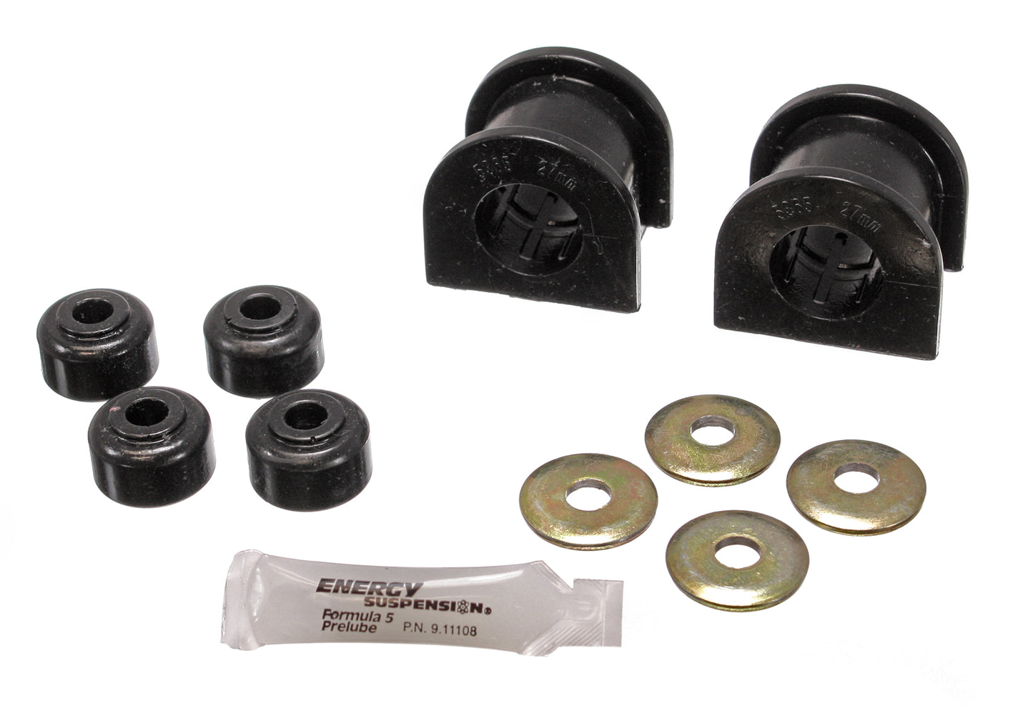 Sway Bar Bushing Set; Black; Front; Bar Dia. 27mm; Performance Polyurethane; by Energy Suspension