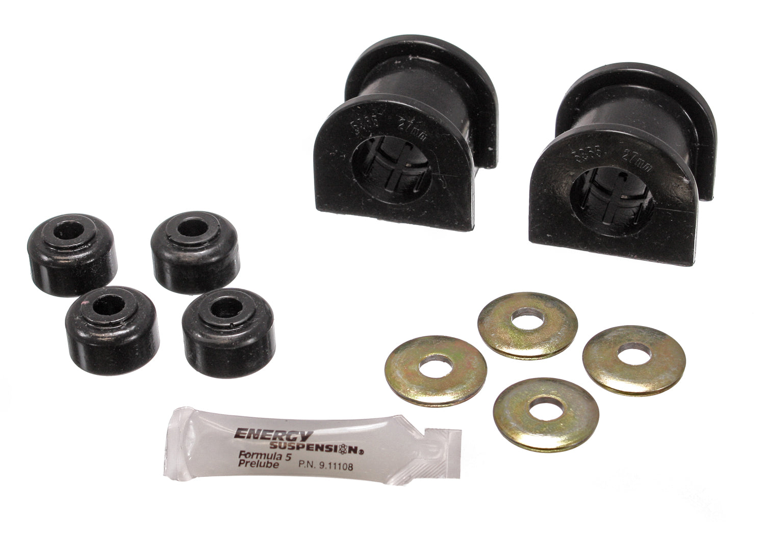 Sway Bar Bushing Set; Black; Front; Bar Dia. 27mm; Performance Polyurethane; by Energy Suspension