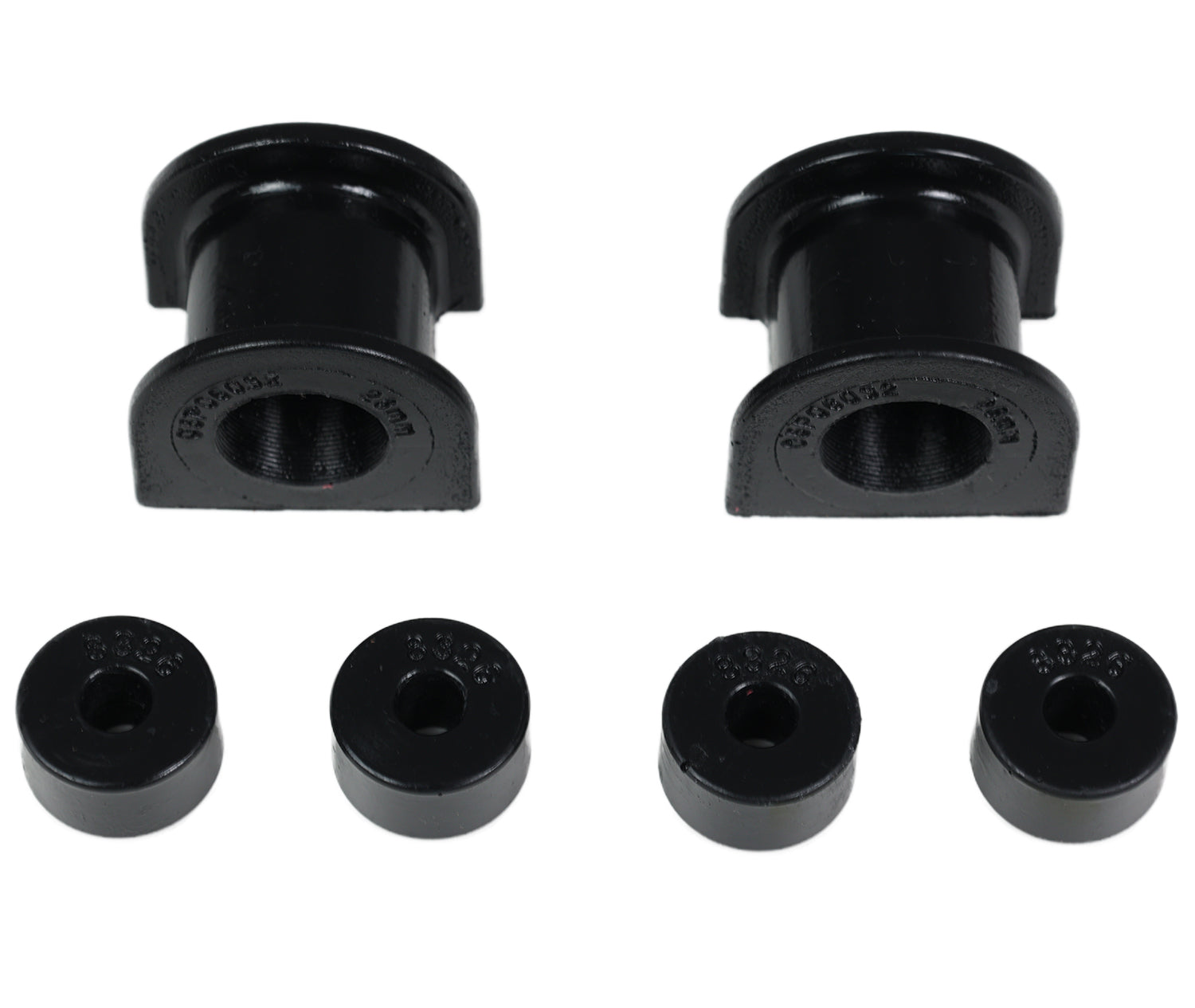 Sway Bar Bushing Set; Black; Front; Bar Dia. 26mm; Performance Polyurethane; by Energy Suspension
