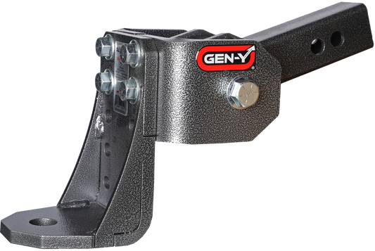 GLYDER TORSION-FLEX 2" Shank 6" drop .4K-.7K TW 7K Hitch & Ball 1" Dia Hole by GEN-Y Hitch