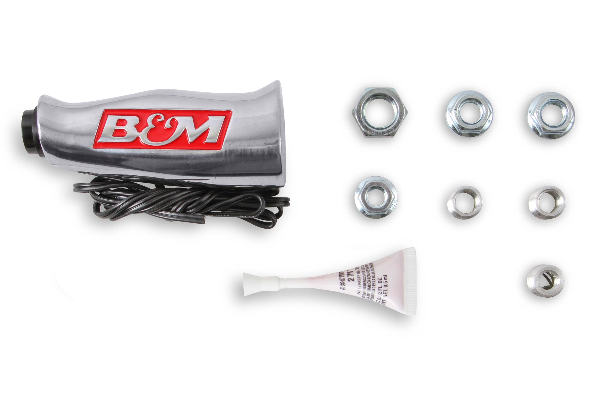 B&M Universal T-Handle - Brushed with 12V Switch by B&M