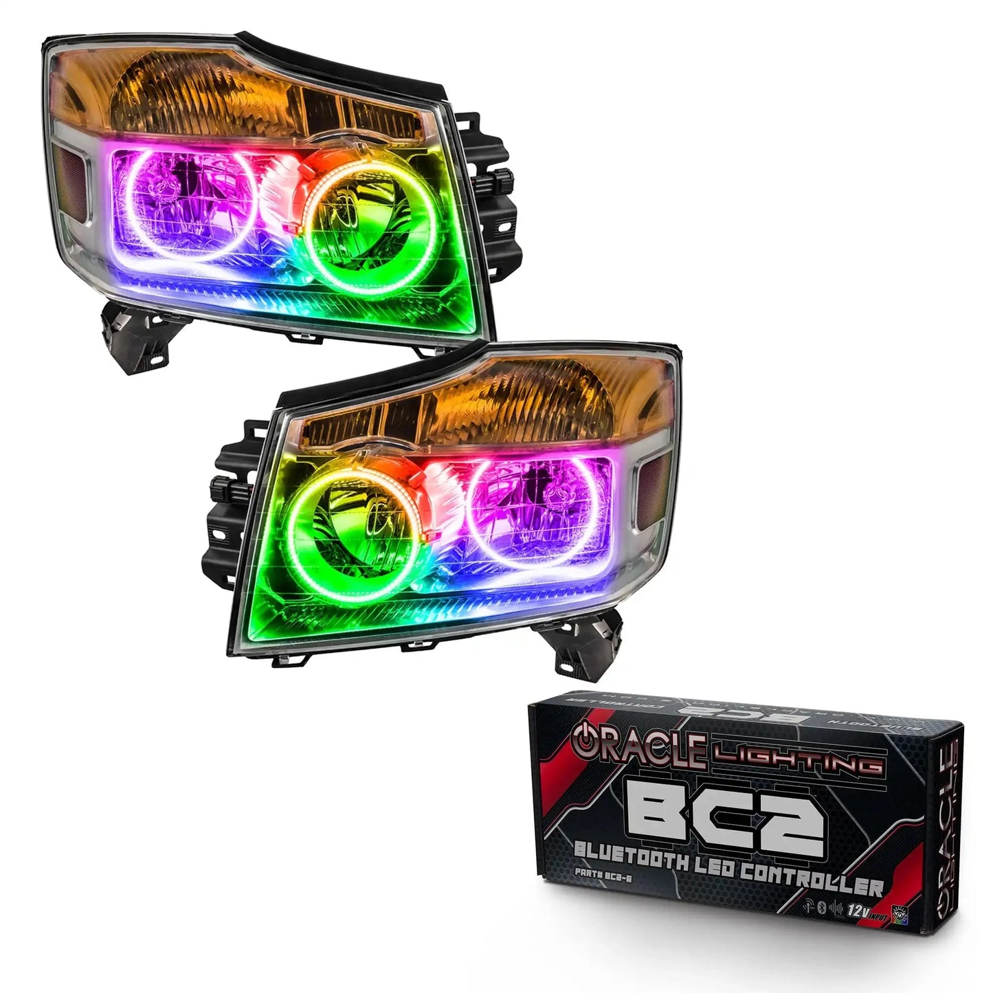 ORACLE Lighting 2008-2015 Nissan Armada Pre-Assembled Halo Headlights by ORACLE Lighting