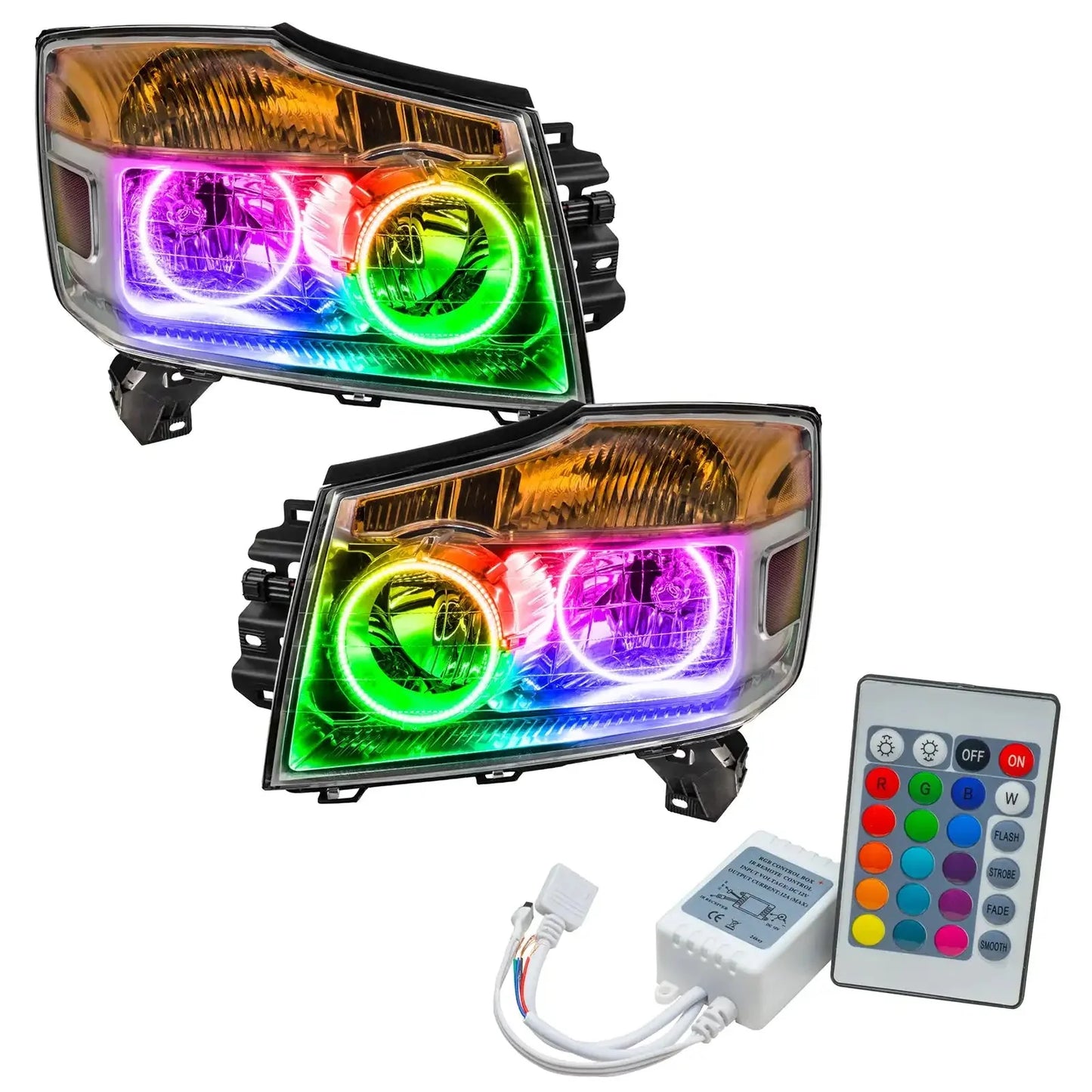 ORACLE Lighting 2008-2015 Nissan Armada Pre-Assembled Halo Headlights by ORACLE Lighting
