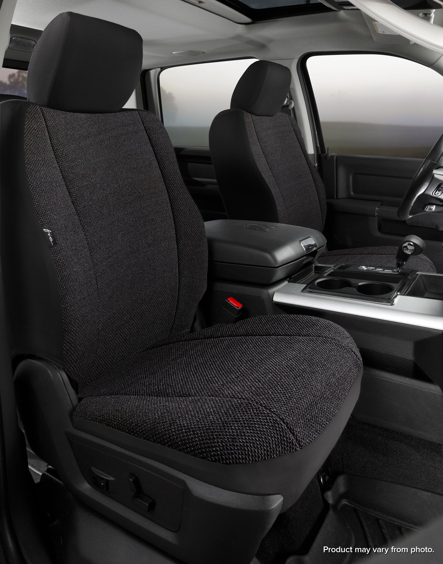 TR40 Series - Wrangler Saddleblanket Custom Fit Front Seat Cover - Solid Black by FIA