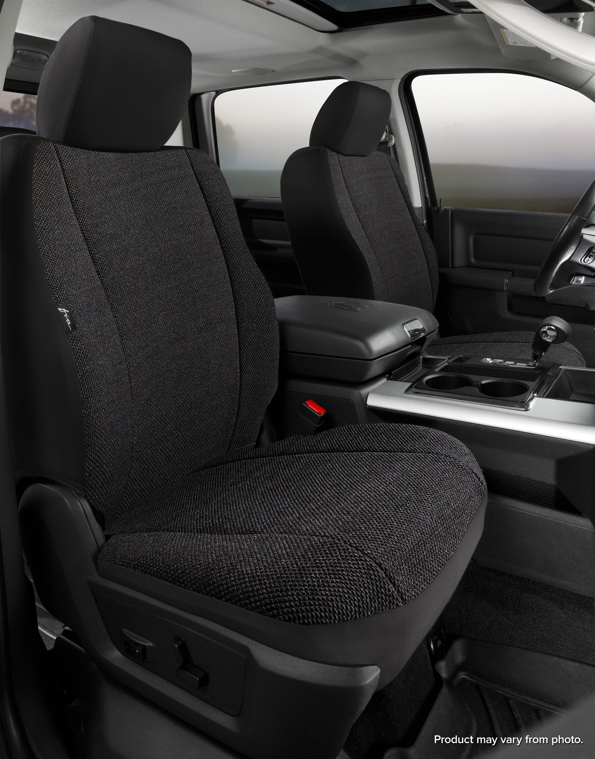 TR40 Series - Wrangler Saddleblanket Custom Fit Front Seat Cover - Solid Black by FIA