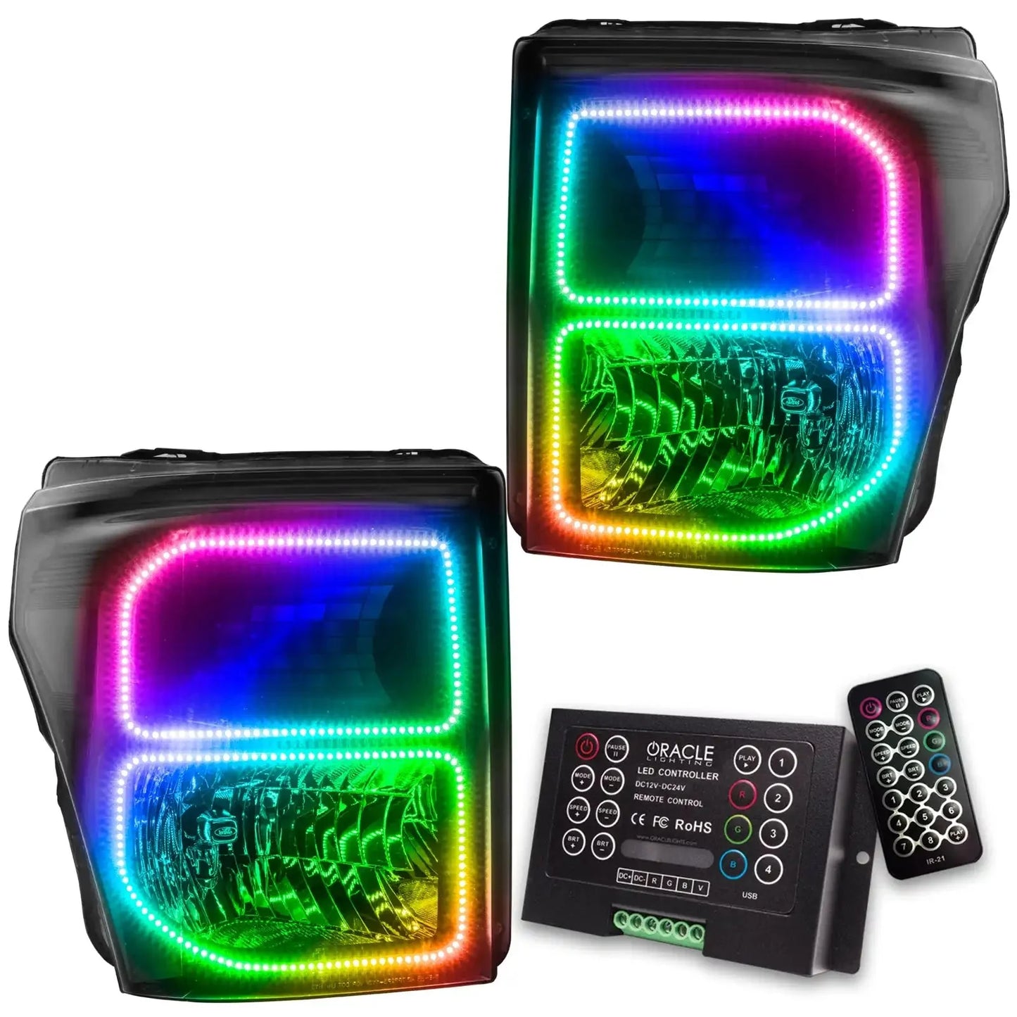 ORACLE Lighting 2011-2016 Ford F-250/F-350 Super Duty Pre-Assembled Headlights - Black by ORACLE Lighting