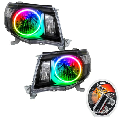 ORACLE Lighting 2005-2011 Toyota Tacoma Pre-Assembled Halo Headlights-Black by ORACLE Lighting