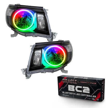 ORACLE Lighting 2005-2011 Toyota Tacoma Pre-Assembled Halo Headlights-Black by ORACLE Lighting