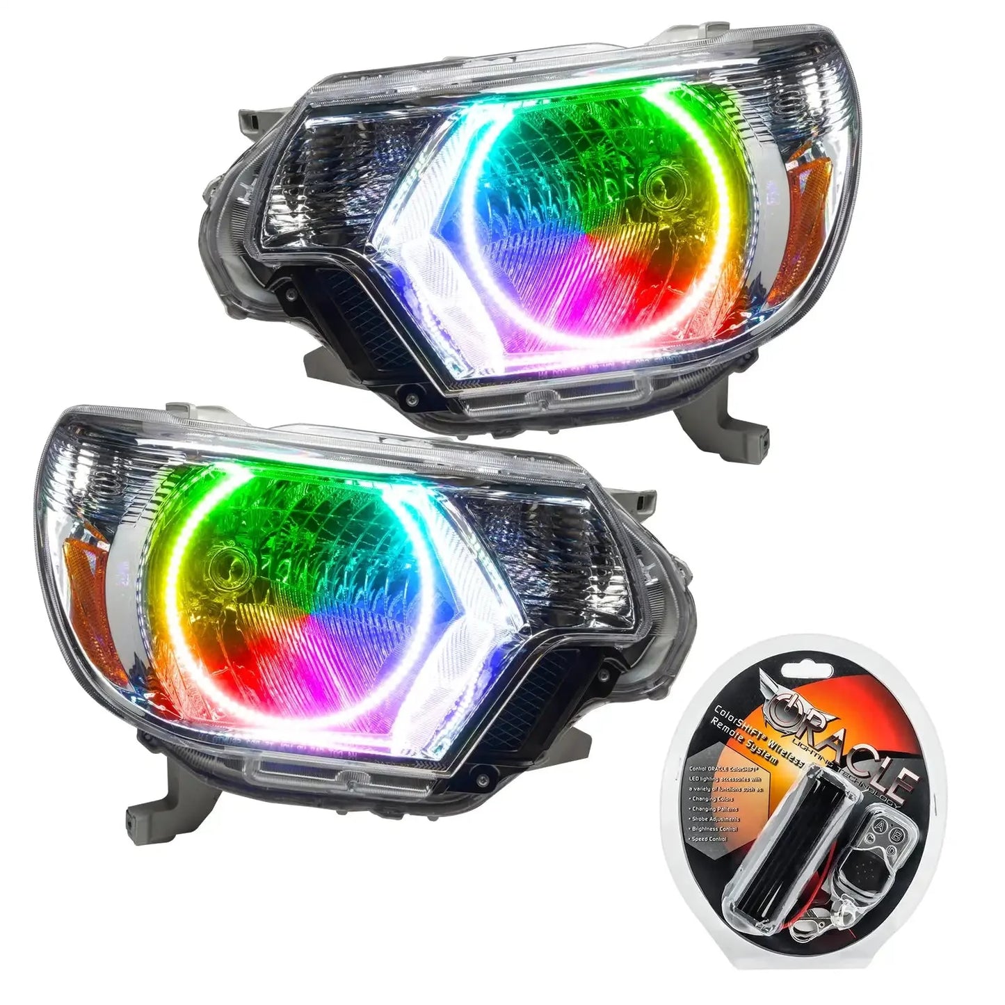 ORACLE Lighting 2012-2015 Toyota Tacoma Pre-Assembled Halo Headlights - Chrome by ORACLE Lighting