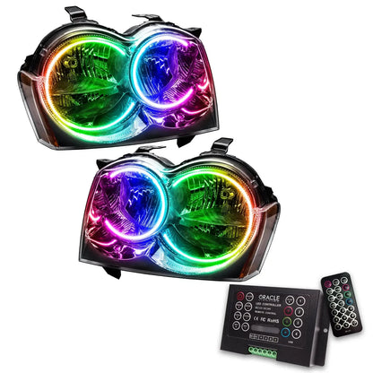 2005-2007 Jeep Grand Cherokee Pre-Assembled Headlights - Non HID - Chrome by ORACLE Lighting