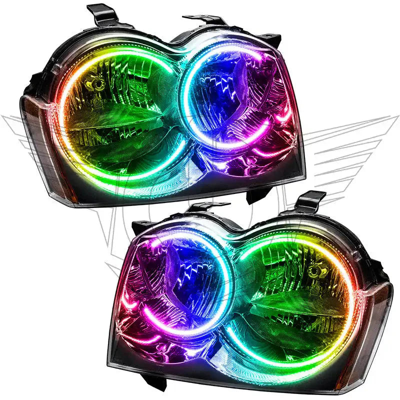 2005-2007 Jeep Grand Cherokee Pre-Assembled Headlights - Non HID - Chrome by ORACLE Lighting
