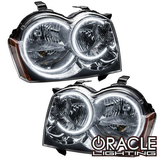 2005-2007 Jeep Grand Cherokee Pre-Assembled Headlights - Non HID - Chrome by ORACLE Lighting