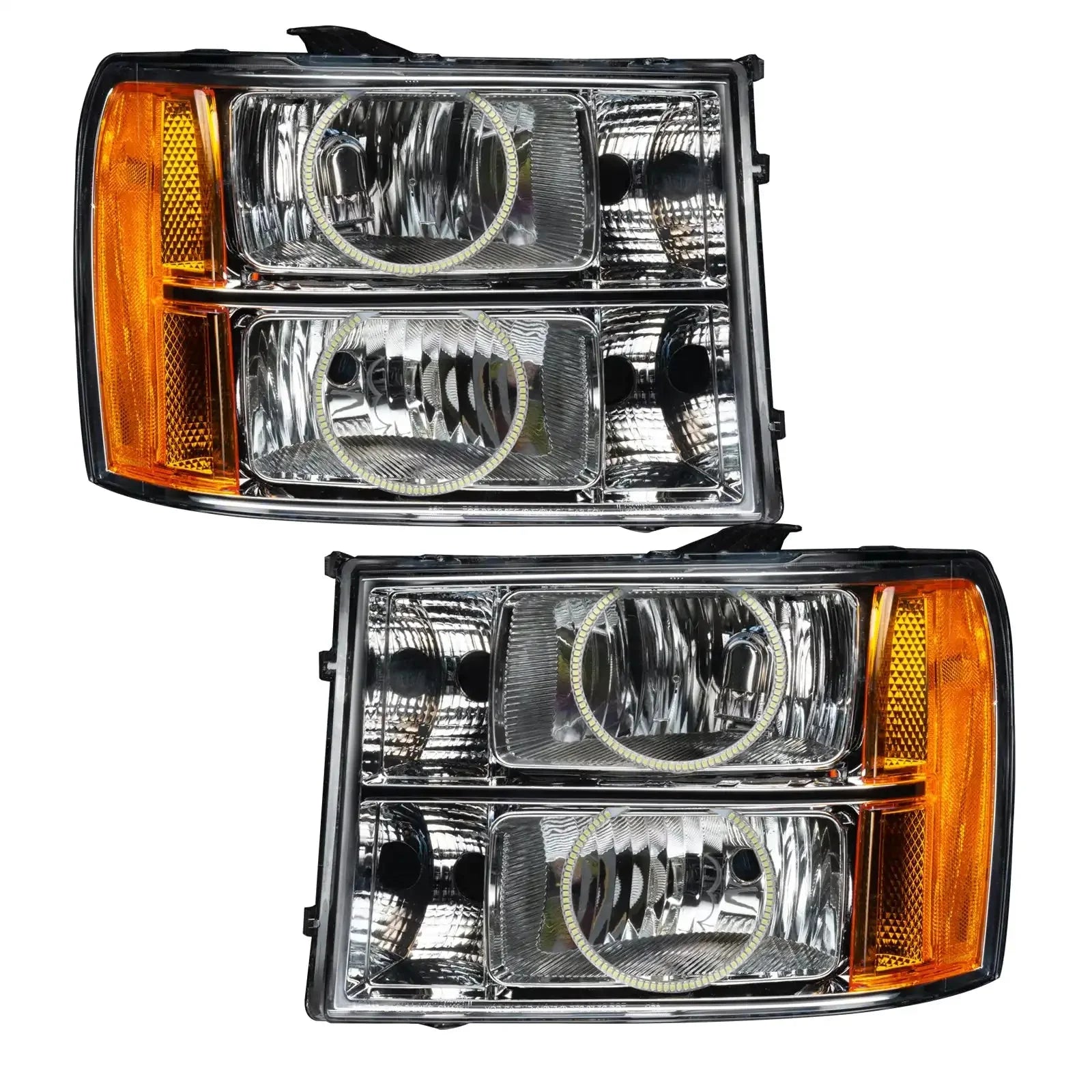ORACLE Lighting 2007-2013 GMC Sierra Pre-Assembled Halo Headlights - Round Ring Design by ORACLE Lighting