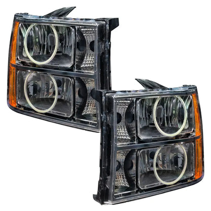 ORACLE Lighting 2007-2013 GMC Sierra Pre-Assembled Halo Headlights - Round Ring Design by ORACLE Lighting
