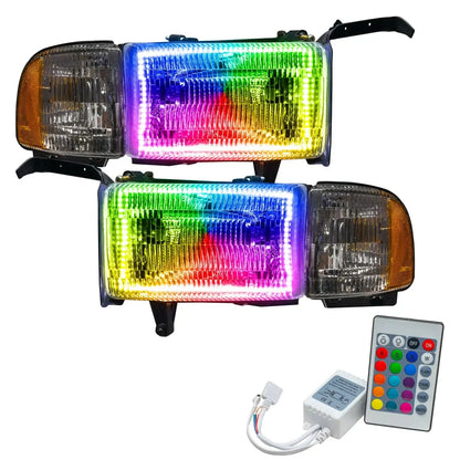 ORACLE Lighting 1994-2002 Dodge Ram 1500/2500/3500 Pre-Assembled Halo Headlights by ORACLE Lighting