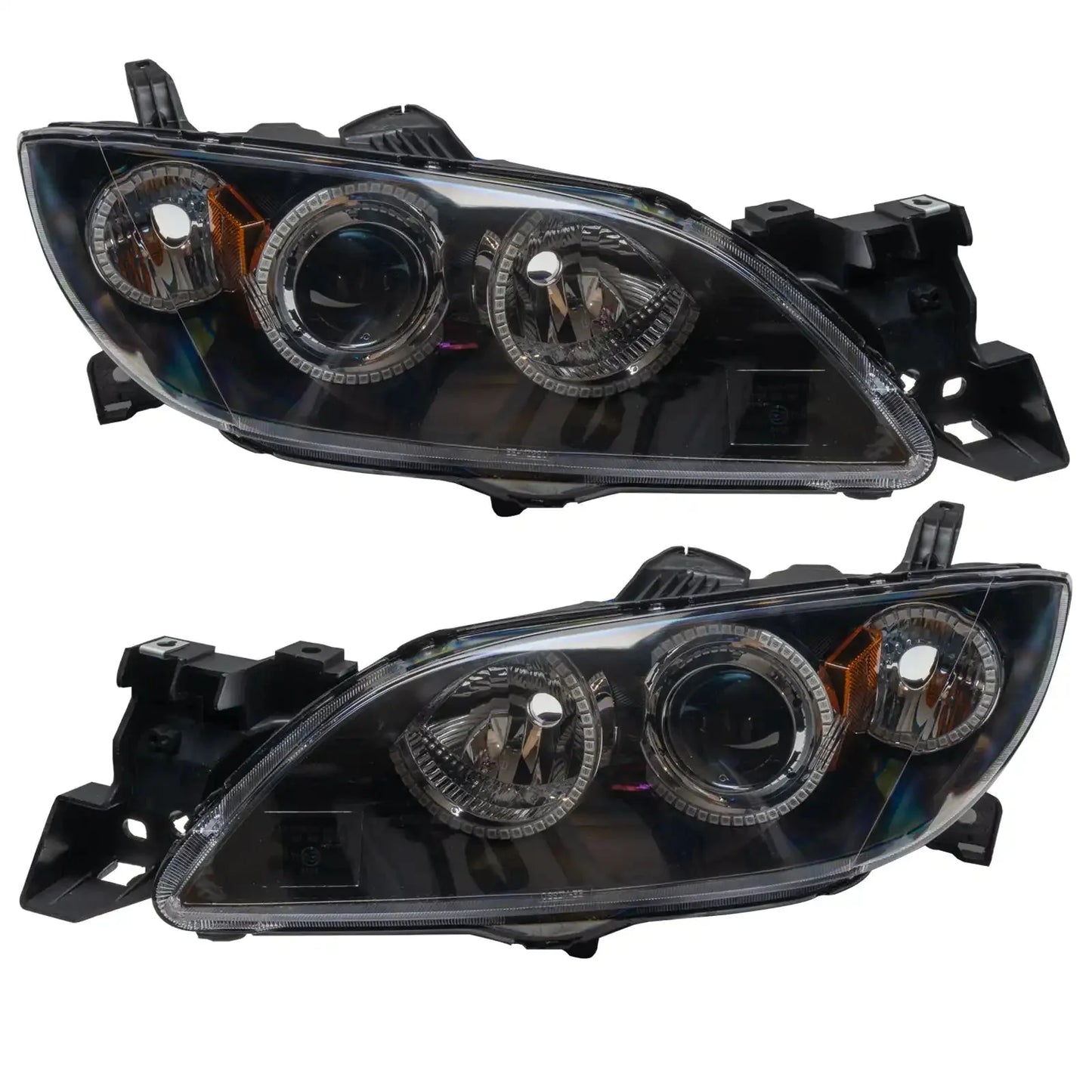 ORACLE Lighting 2004-2009 Mazda 3 Pre-Assembled Halo Headlights - 4DR HALOGEN STYLE by ORACLE Lighting