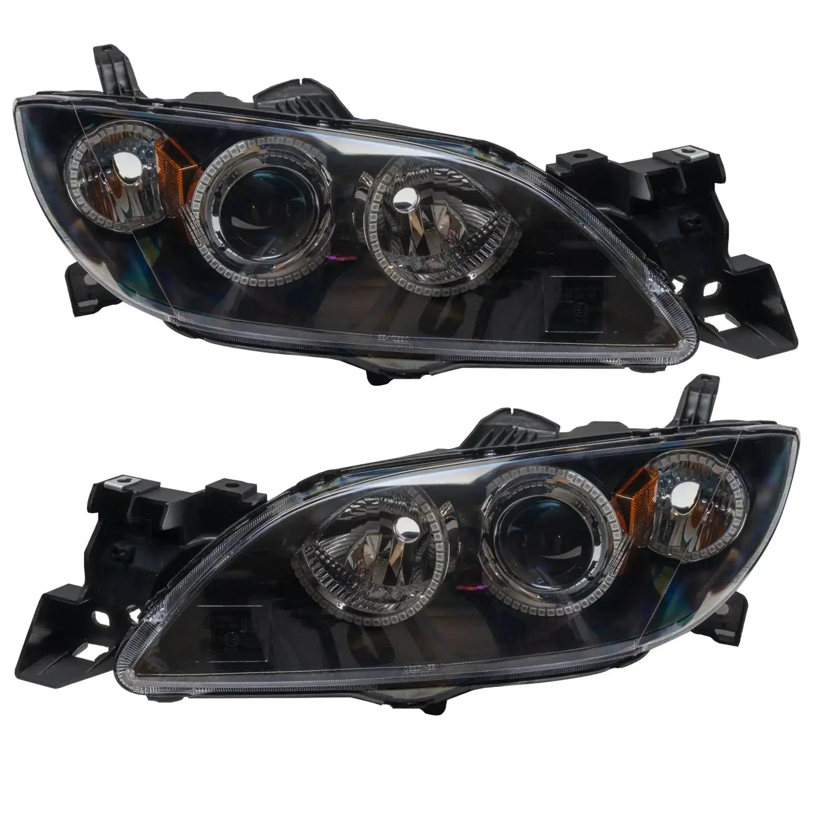 ORACLE Lighting 2004-2009 Mazda 3 Pre-Assembled Halo Headlights - 4DR HALOGEN STYLE by ORACLE Lighting