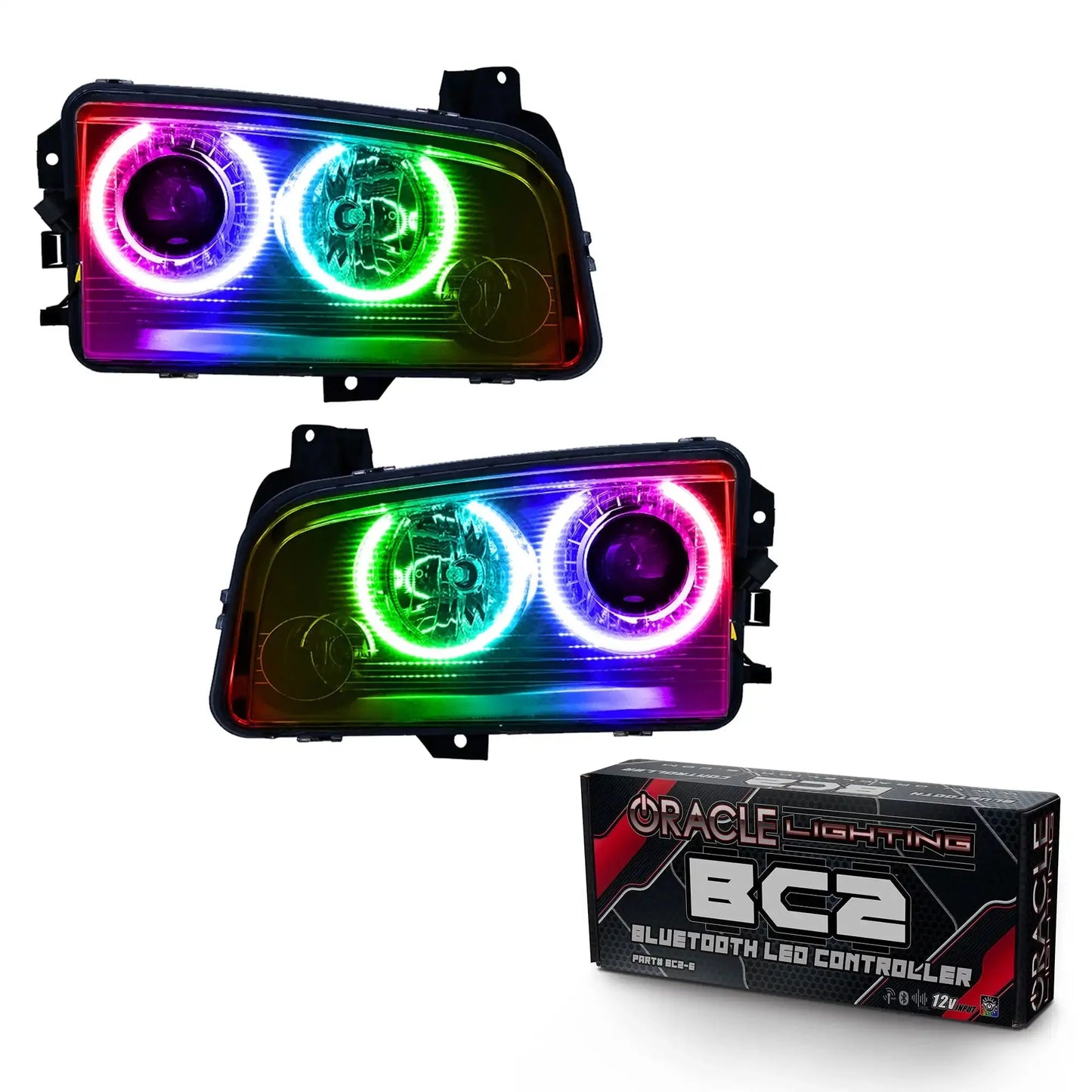 ORACLE Lighting 2008-2010 Dodge Charger Pre-Assembled Halo Headlights - HID by ORACLE Lighting