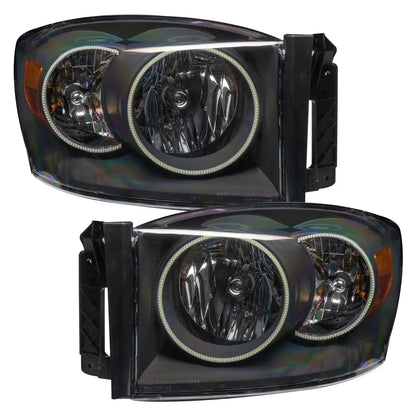 ORACLE Lighting 2007-2008 Dodge Ram Pre-Assembled Halo Headlights - Black by ORACLE Lighting
